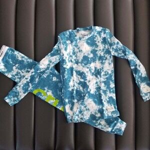 Vaenait Baby Tie Dye Pajama Sleepwear Set Blue 2XL 8YO